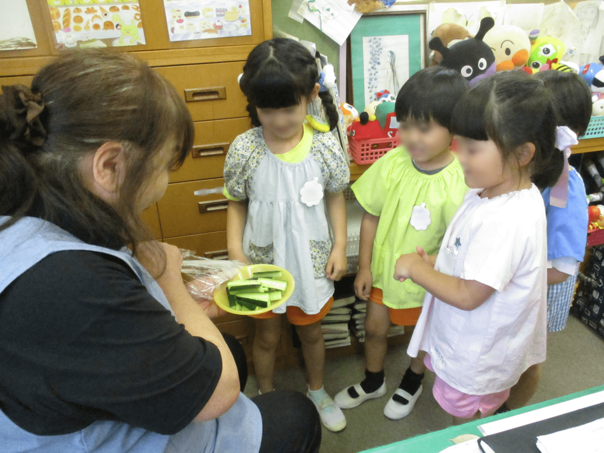 自分たちで育てた「きゅうり🥒」